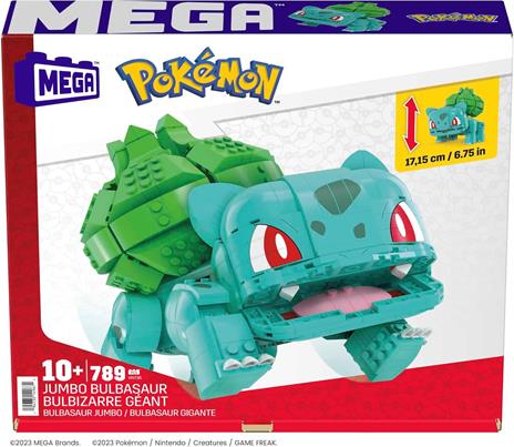 Pokémon Mega Construx Construction Set Jumbo Bulbasaur 17 Cm Mattel - 6