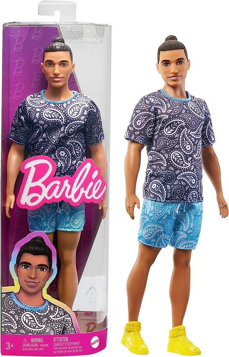 Barbie - Ken Fashionistas con capelli castani raccolti in uno chignon