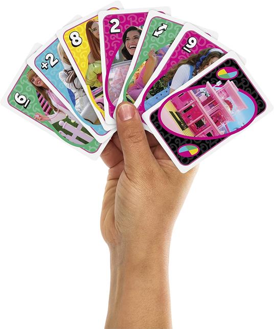 Uno barbie the movie – gioco di carte uno ispirato al film di barbie, per serate di gioco in famiglia e feste tra amici - 6