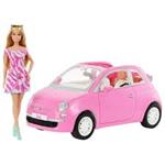 Barbie Fiat 500 Rosa con Bambola