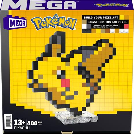Mega Pokémon Showcase - Pikachu, Set in Stile retrò pixelato da Costruire con 400 Pezzi - 6