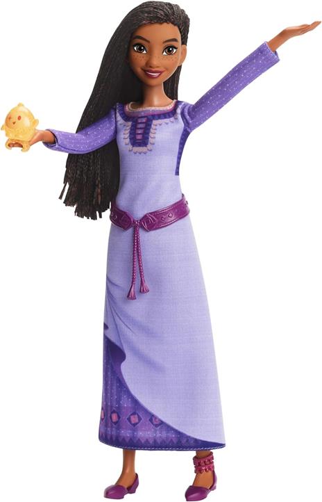Disney Wish, Asha di Rosas Cantante, bambola abito rimovibile personaggio Star incluso, canta canzone film Wish in italiano - 5