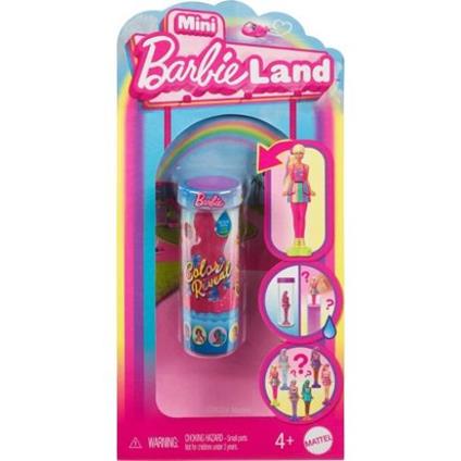 Bambole-Mini Barbieland Color Reveal,1 contenitore, 1 mini figure a sorpresa-Mattel, 1 pezzo casuale-Eta 4+