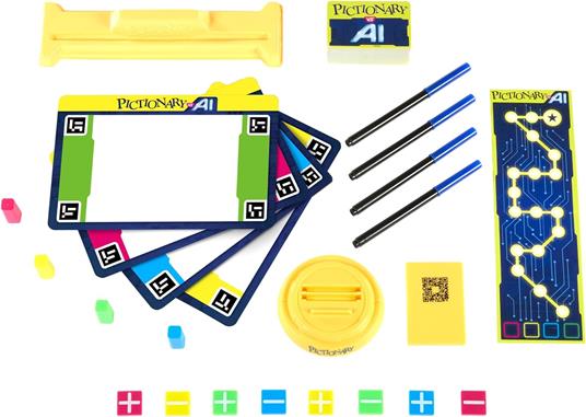 Mattel Games Pictionary Vs. AI - La versione con l'intelligenza artificiale, i giocatori disegnano e l'IA indovina, in italiano - 2