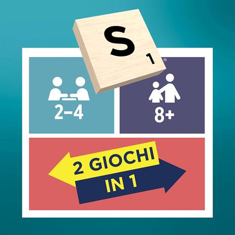 Mattel Games Scrabble, gioco con tessere in legno, edizione Italiana - 5