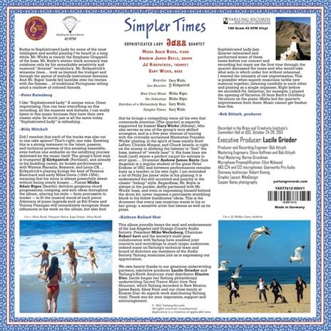 Simpler Times - Vinile LP di Sophisticated Lady Jazz Quartet - 2