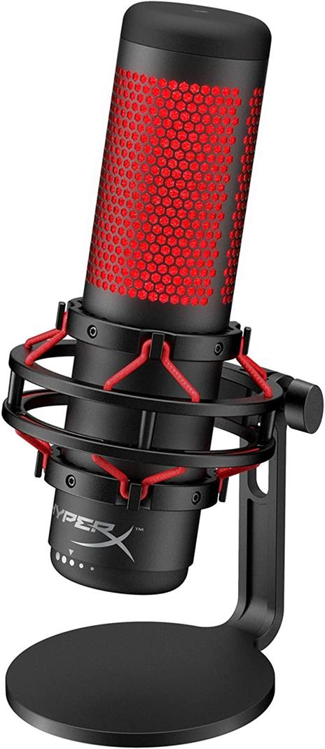 HyperX HX-MICQC-BK Quadcast, Microfono Standalone per Streamer e Podcaster