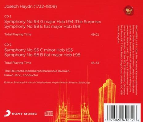 London Symphonies Vol.2 - CD Audio di Franz Joseph Haydn,Paavo Järvi,Deutsche Kammerphilharmonie - 2