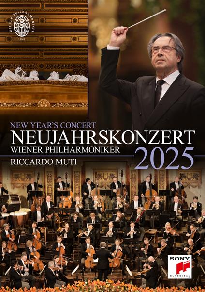 Neujahrskonzert 2025 (New Year's Concert - DVD Edition) - DVD di Riccardo Muti,Wiener Philharmoniker
