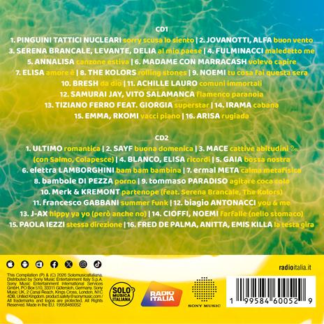 Radio Italia Summer Hits 2026 - CD Audio - 3