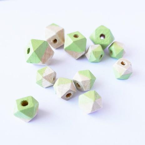 Perline di legno Diamante - Verde