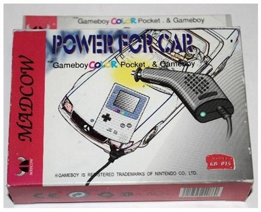 Power For Car Adapter Madcow per Nintendo Game Boy Color o Pocket New