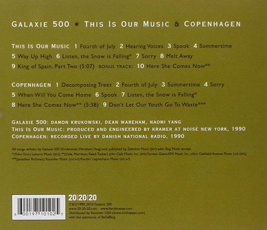 This Is Our Music (+ Copenhagen) - CD Audio di Galaxie 500 - 2