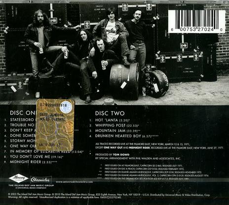 At Fillmore East (Deluxe Edition) - CD Audio di Allman Brothers Band - 2