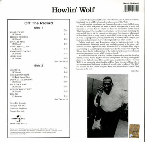 Rockin' Chair Album (180 gr.) - Vinile LP di Howlin' Wolf - 2