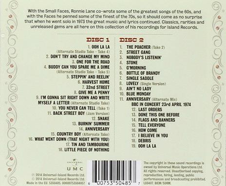 Ooh La La. An Island Harvest - CD Audio di Ronnie Lane's Slim Chance - 2