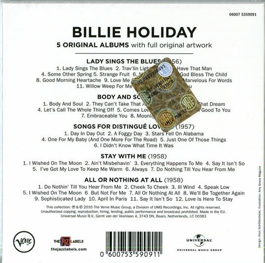5 Original Albums - CD Audio di Billie Holiday - 2