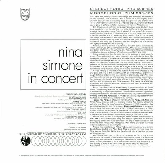 In Concert - Vinile LP di Nina Simone - 2