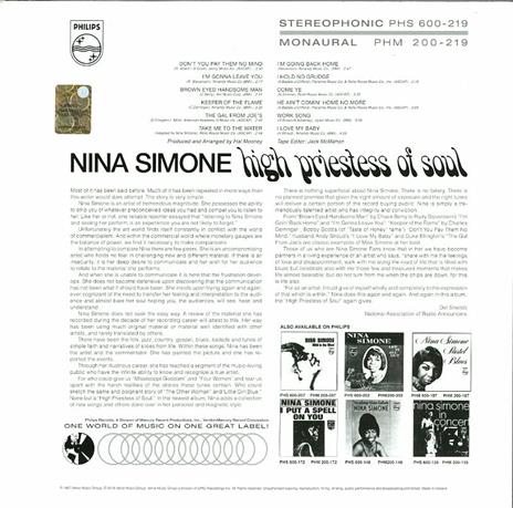 High Priestess of Soul - Vinile LP di Nina Simone - 2