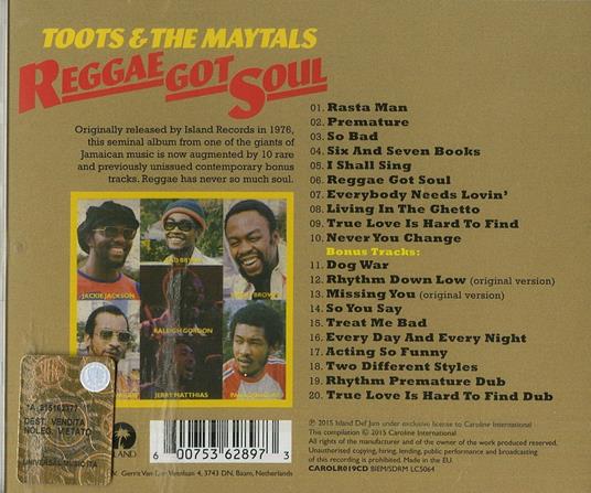 Reggae Got Soul - CD Audio di Toots & the Maytals - 2