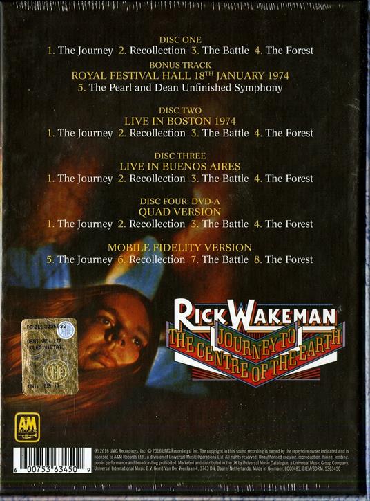 Journey to the Centre of the Earth (Super Deluxe Edition) - CD Audio + DVD Audio di Rick Wakeman - 2
