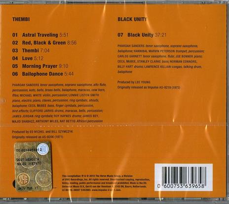 Thembi - Black Unity - CD Audio di Pharoah Sanders - 2