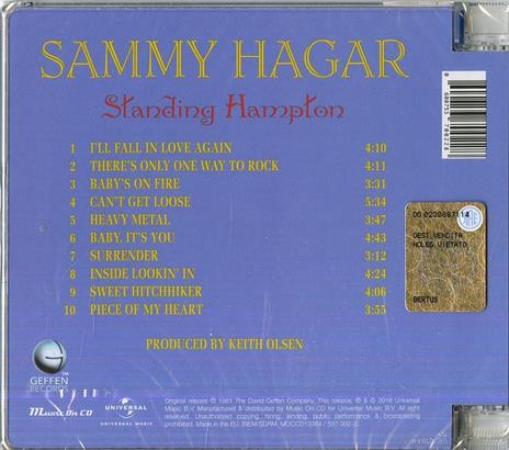 Standing Hampton - CD Audio di Sammy Hagar - 2
