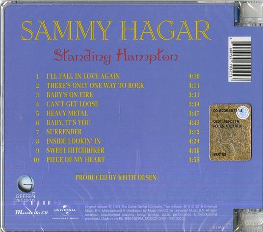 Standing Hampton - CD Audio di Sammy Hagar - 2