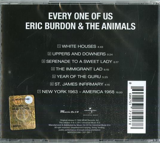Every One Of Us - CD Audio di Eric Burdon & the Animals - 2