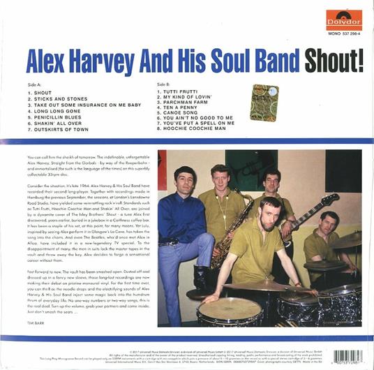 Shout! - Vinile LP di Alex Harvey - 2