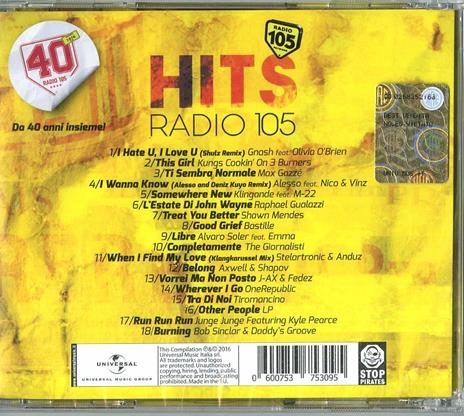 Radio 105 Hits - CD Audio - 2