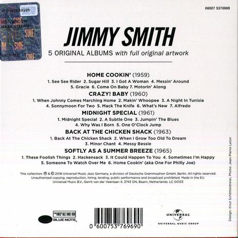 5 Original Albums vol.2 - CD Audio di Jimmy Smith - 2