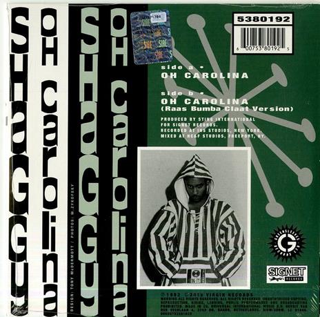 Oh Carolina (Green Coloured Vinyl - Limited Edition) - Vinile 7'' di Shaggy - 2