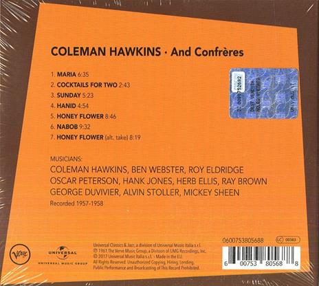 And Confreres - CD Audio di Coleman Hawkins - 2