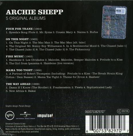 5 Original Albums - CD Audio di Archie Shepp - 2
