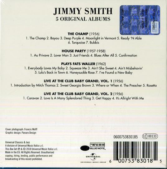 5 Original Albums - CD Audio di Jimmy Smith - 2