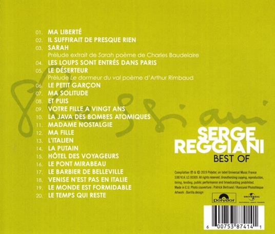 Best of - CD Audio di Serge Reggiani - 2