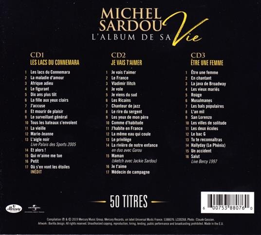 L'album de sa vie. 50 titres - CD Audio di Michel Sardou - 2