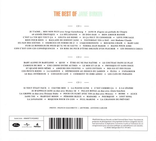 Best Of - CD Audio di Jane Birkin - 2