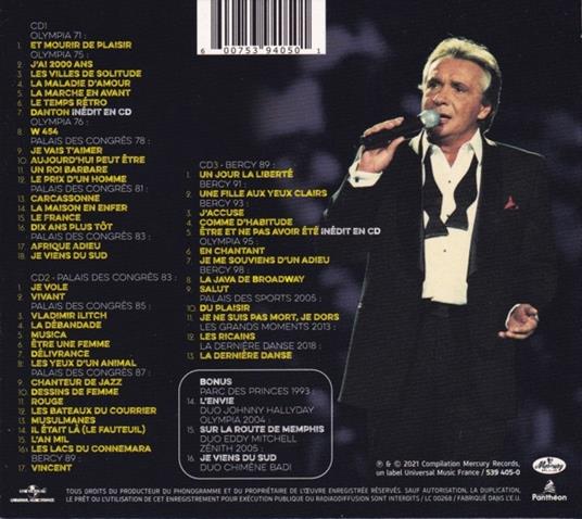 Le Concert De Sa Vie - CD Audio di Michel Sardou - 2