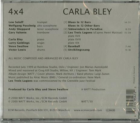 4x4 - CD Audio di Carla Bley - 2