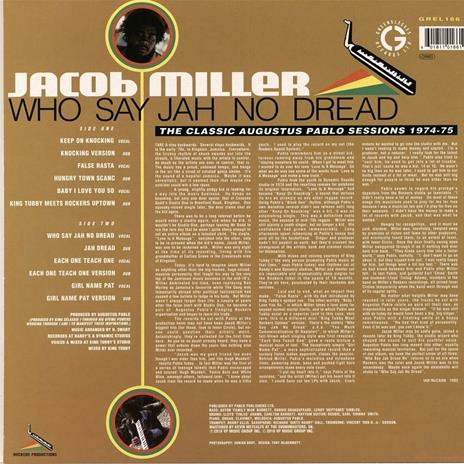 Who Say Jah No Dread - Vinile LP di Jacob Miller - 2