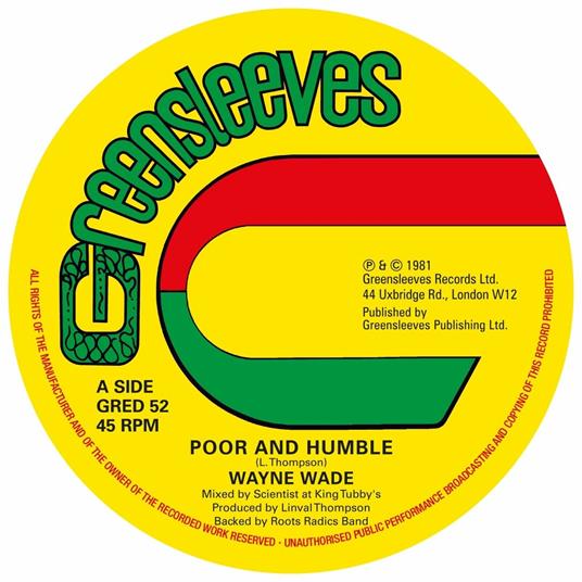 Poor and Humble - Babylonian - Vinile LP di Wayne Wade