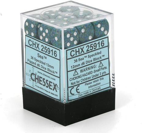 Chessex D6 Speckled Sea (36) 12mm Dice Set (Dadi) - 2