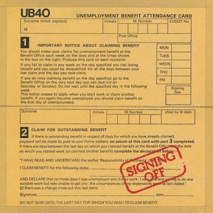 Signing Off - Vinile LP di UB40