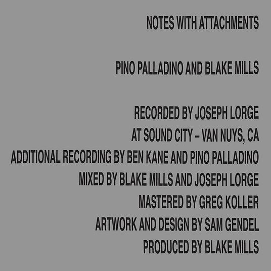 Notes with Attachments - CD Audio di Pino Palladino,Blake Mills