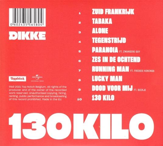 130 Kilo - CD Audio di Dikke - 2