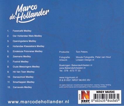 De Allerbeste Meezing Medleys - CD Audio di Marco De Hollander