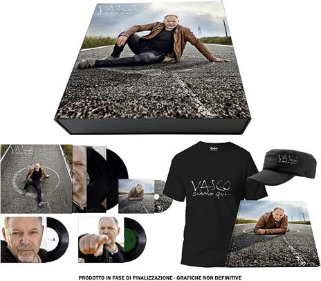 Siamo qui (Box Set: 2 LP + 2 x 7" Vinyl + CD with T-Shirt taglia L) - Vinile LP + CD Audio di Vasco Rossi