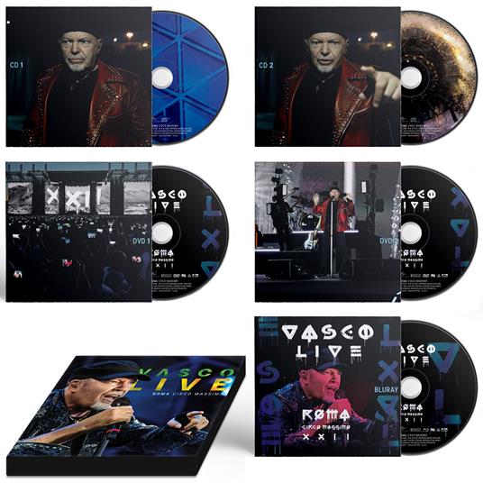 Vasco Live Roma Circo Massimo (2 CD + 2 DVD + Blu-ray) - CD Audio + DVD + Blu-ray di Vasco Rossi - 2